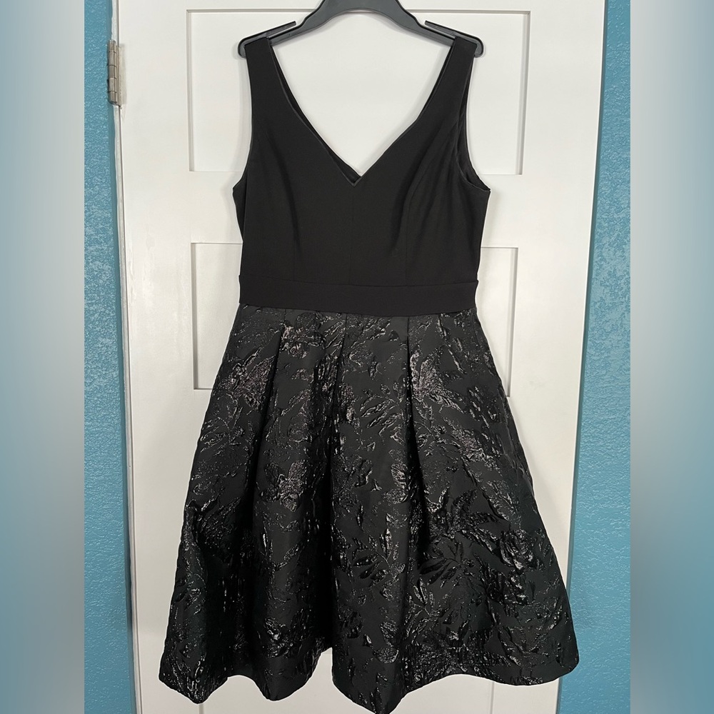 White House Black Market Black Sleeveless Fit and Flare Dress